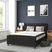 Red Barrel Studio® Tribeca Tufted Platform Bed w/ 10 Inch Pocket Spring Mattress Metal in Black | 40 H x 56.25 W x 81 D in | Wayfair
