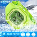 SYNOKE-Montre numérique étanche pour enfants montres de sport LED plastique alarme date