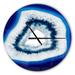 Designart 'Slice of blue agate crystal' Oversized Modern Wall CLock