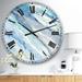 Designart 'Blue Silver Spring II' Modern Lake House Oversized Wall CLock