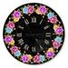 Designart 'Shabby Chic vintage Rose' Oversized Farmhouse Wall Clock