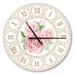 Designart 'Hand drawn Pink Roses Shabby Chic Vintage' Oversized Contemporary Wall CLock