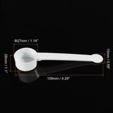 Micro Spoons 10 Gram Measuring Scoop Flat Bottom Mini Spoon 15Pcs - White