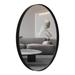 ANDY STAR Modern 20 x 28 Inch Oval Wall Hanging Bathroom Mirror, Matte Black - 12.2