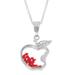 Disney Accessories | Disney Snow White Sterling Silver Apple Shaker Pendant, 18" | Color: Red/Silver | Size: Osg