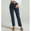 Levi's Jeans | Levis High Rise 501 Straight Button Fly Jean In Deep Dark | Color: Blue | Size: 28