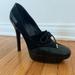 Gucci Shoes | Gucci Black Suede And Patent Leather Platform Lace-Up Booties Size 8.5 B | Color: Black | Size: 8.5 B