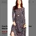 Free People Dresses | Free People Greycreampadtel First Kiss Casual Maxi Dress Size M | Color: Cream | Size: M