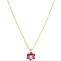 Kate Spade Jewelry | Kate Spade New York Miosotis Flower Mini Pendant Necklace | Color: Gold/Pink | Size: Os