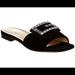 Gucci Shoes | Bnwt Gucci Velvet Slide With Crystal G | Color: Black | Size: 5.5