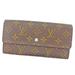 Louis Vuitton Bags | Louis Vuitton Wallet Purse Monogram Brown Woman Unisex Authentic Used L1427 | Color: Brown | Size: Height:10 Cm Width: 19 Cm Depth: 1.5 Cm