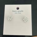 Kate Spade Jewelry | New Kate Spade Diamond Silver Flower Studs | Color: Silver | Size: Os