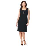 Plus Size Women's Bi-Stretch Sheath Dress by Jessica London in Black (Size 28 W)