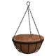 Thompson & Morgan Natural Garden Flower Hanging Baskets & Liners Perfect for Trailing Plants and Flowers 6 x 30cm Metal Hanging Basket Frames & Coconut Husk Liners