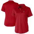 Women's Cutter & Buck Cardinal Los Angeles Angels Prospect Textured Stretch Polo