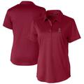 Women's Cutter & Buck Maroon Los Angeles Angels Prospect Textured Stretch Polo