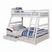 Isabelle & Max™ Bromyard Twin Over Full 2 Drawer Solid Wood Standa™rd Bunk Bed by Isabelle & Max Wood in Gray | 65 H x 56.5 W x 78.375 D in | Wayfair