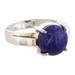 Deep Blue Aura,'Modern Peru Lapis Lazuli Single Stone Ring'