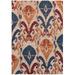 Blue/Red 36 x 24 x 0.1 in Area Rug - Bungalow Rose Chenille Flatweave Rug Wool, Cotton | 36 H x 24 W x 0.1 D in | Wayfair