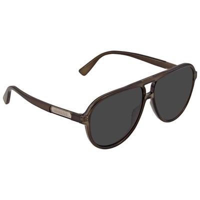 Gucci Accessories | New Gucci Grey Aviator Men's Sunglasses | Color: Gray | Size: 60mm-12mm-145mm