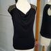 Michael Kors Tops | Michael Kors Gold Studded Black Top | Color: Black/Gold | Size: S