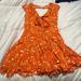 Free People Dresses | Free People Orange Floral Dress Size Small Never Worn | Color: Orange | Size: S