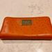 Michael Kors Bags | Authentic Michael Kors Orange Ostrich Print Wallet | Color: Orange | Size: Os