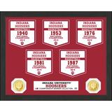 Highland Mint Indiana Hoosiers 5-Time Basketball National Champions 12'' x 15'' Bronze Coin Banner Collection