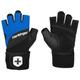 Harbinger Training Grip Wristwrap Gloves, Handschuhe für Schwergewichtheben für besseren Handflächenschutz und Handgelenkstabilität, Large, Unisex, Blau