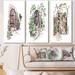 Design Art Vintage Old Europe View II - Vintage Art Set Of 3 Pieces Metal in Brown/Green | 32 H x 48 W x 1 D in | Wayfair COL3129-3P-16-32