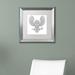 Trademark Fine Art 'Jewel Owl' by Filippo Cardu Framed Graphic Art Canvas, Wood in Black/Green/White | 19.5 H x 16 W x 1.25 D in | Wayfair