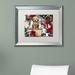 Trademark Fine Art 'Christmas Puppies On the Loose' by Jenny Newland - Picture Frame Print on Canvas Canvas, in Green | Wayfair ALI1921-S1620MF