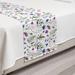 Red Barrel Studio® Red Barrel StudioÂ® Thistle Bed Runner, Summer Wildflowers As Cornflower Willow Branch & Bell In Aquarelle Style Print | Wayfair