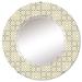East Urban Home Beige Geometric Crosses & Squares - Patterned Wall Mirror Round | 24 H x 24 W x 0.24 D in | Wayfair