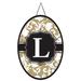 Red Barrel Studio® Monogram "L" 2-sided Polyester 1'5 x 1 ft. Garden Flag in Black/White | 18 H x 13 W in | Wayfair