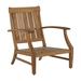 Summer Classics Croquet Teak Patio Chair w/ Cushions Wood in Brown/White | 37.75 H x 35.625 W x 30.875 D in | Wayfair 28374+C032H6101N