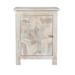 Melvin Star 1-Door Nightstand, Left with distressed Whitewash