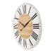 Gracie Oaks Renata Round Oversized Shiplap Farmhouse Wall Clock Wood in Brown | 48 H x 48 W x 1.5 D in | Wayfair B7519903DA3D4EC5904E5B8CA03D84EF