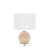 Everly Quinn Delia 1-Light Accent Lamp in White | 18.5 H x 12 W x 12 D in | Wayfair 9E07B4B61B5D4324A65187DFA8F6CC24