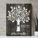Trinx Soulmates Tree Of Love Canvas Print w/ Custom Personalization | Black Wall Art Decoration For Kitchen | 20 H x 16 W x 1 D in | Wayfair