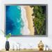 Rosecliff Heights Aerial View Of Sea & Turquoise Beach - Nautical & Coastal Canvas Wall Art Print Metal in Blue/Green | 30 H x 40 W in | Wayfair