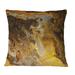 East Urban Home Yellow Black & Orange Abstract Marble - Modern Printed Throw Pillow Polyester/Polyfill blend | 16 H x 16 W x 5 D in | Wayfair