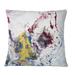 East Urban Home Yellow & Red Liquid Art Abstract Throw Pillow Polyester/Polyfill blend | 16 H x 16 W x 5 D in | Wayfair