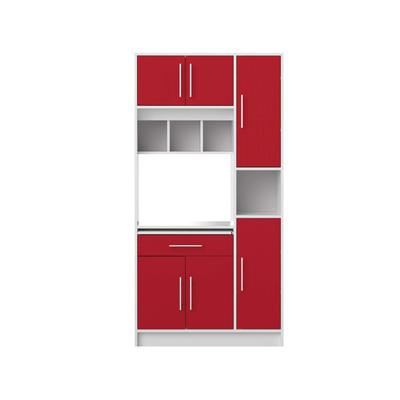 TemaHome »Louise« Küchenschrank Weiß mit Rot 91x180x40 cm