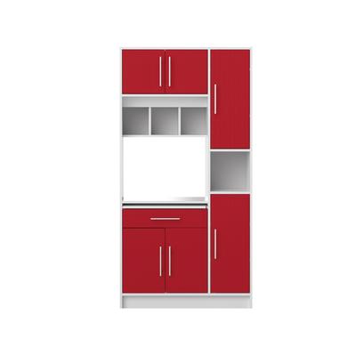 TemaHome »Louise« Küchenschrank Weiß mit Rot 91x180x40 cm Image