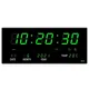 Shoous-Horloge murale numérique à LED avec prise alarme horaire tendance température date
