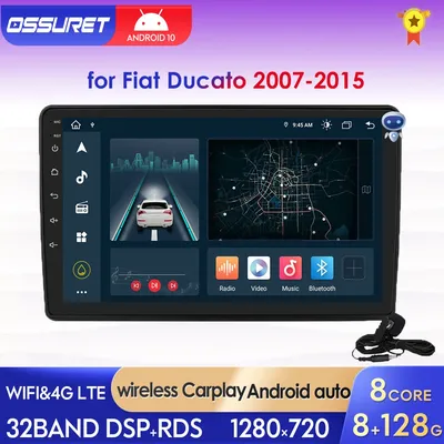 Autoradio Android pour Fiat Ducato 2007- 2015 lecteur Audio de voiture Carplay AI voix Wifi