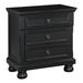 Bedroom Furniture Black Finish Bun Feet Nightstand