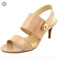 Coach Shoes | Coach Marla Patent Slingback Sandal In Nude | Color: Cream | Size: 5