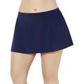 Plus Size Women's Chlorine Resistant A-line Swim Skirt by Swimsuits For All in Navy (Size 22)